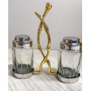 4" Salt And Pepper Set With Twig Design