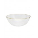 8.5" D Clear Gold - Tone Rim Salad Bowl