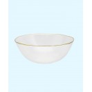 8.5" D Clear Gold - Tone Rim Salad Bowl