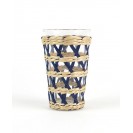 Glass Rattan Tumbler, 4 Piece Set