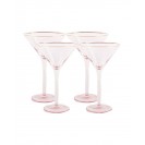 Glass Stemmed Martini, 4 Piece Set