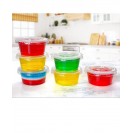 200 Pack Clear Jello Shot Cups with Lids - Disposable Condiment Cups