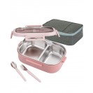 28OZ Compartment Bento Lunch Box With Lunch Bag And Cutlery Set, Pink