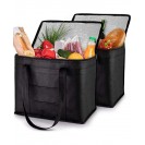 2 Pack Large Reusable Heavy Duty Collapsible Insulated Food Delivery Bag