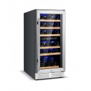 30-Bottle Freestanding Wine Cooler 15''Dual Zones Wine Cellar