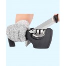 3 Stage Knife Sharpener and 1 Piece Cut-Resistant Glove